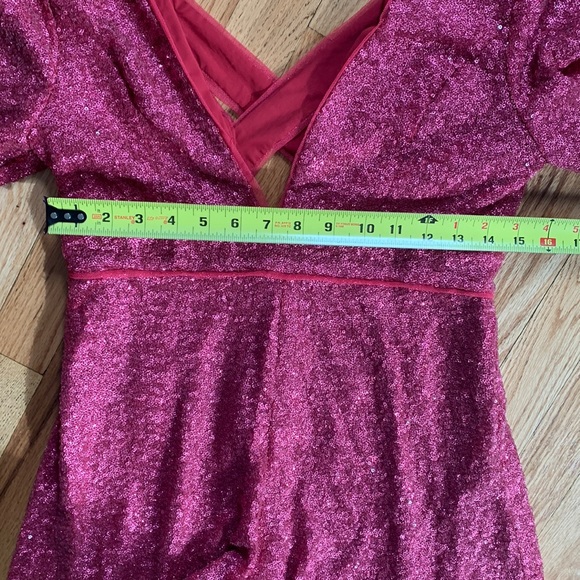 NWT NBD x NAVEN Sequin Pink Romper Size M - Picture 7 of 13